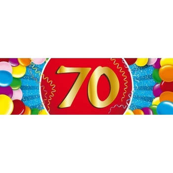 10x 70 Jaar leeftijd stickers verjaardag versiering - Feeststickers