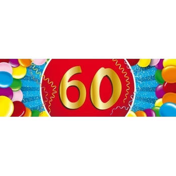 10x 60 Jaar leeftijd stickers verjaardag versiering - Feeststickers