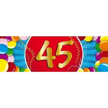 10x 45 Jaar leeftijd stickers verjaardag versiering - Feeststickers