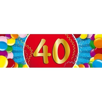 10x 40 Jaar leeftijd stickers verjaardag versiering - Feeststickers