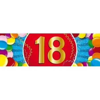 10x 18 Jaar leeftijd stickers verjaardag versiering - Feeststickers