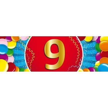 10x 9 Jaar leeftijd stickers verjaardag versiering - Feeststickers