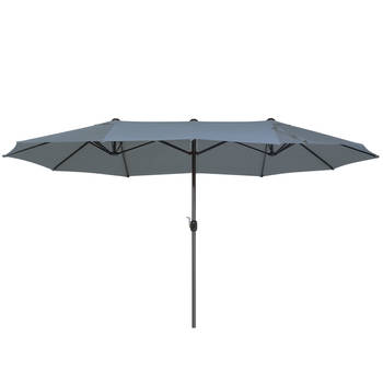 Beliani SIBILLA - Dubbele parasol-Grijs-Polyester