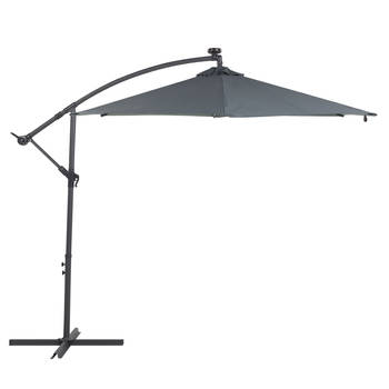 Beliani CORVAL - Cantilever parasol-Grijs-Polyester