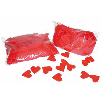 2x Hart confetti rood 250 gram - Confetti