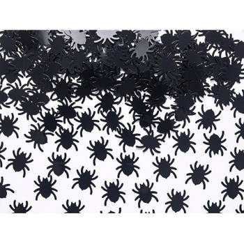 3x Halloween spinnen confetti zwart 45 gram - Confetti