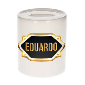 Eduardo naam / voornaam kado spaarpot met embleem - Naam spaarpotten