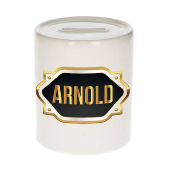 Arnold naam / voornaam kado spaarpot met embleem - Naam spaarpotten