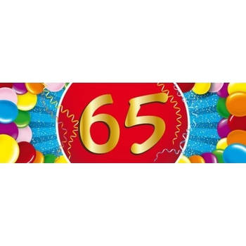 10x 65 Jaar leeftijd stickers verjaardag versiering - Feeststickers