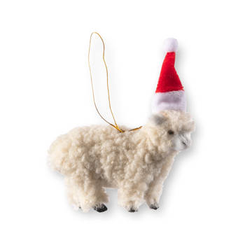 Schaap met kerstmuts