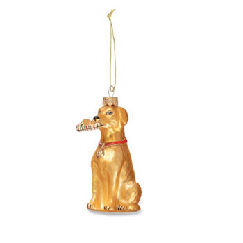 Kerstbal Hond Golden Retriever, glas