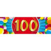 10x 100 Jaar leeftijd stickers verjaardag versiering - Feeststickers