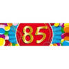 10x 85 Jaar leeftijd stickers verjaardag versiering - Feeststickers
