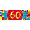 10x 60 Jaar leeftijd stickers verjaardag versiering - Feeststickers