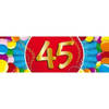 10x 45 Jaar leeftijd stickers verjaardag versiering - Feeststickers