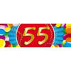 10x 55 Jaar leeftijd stickers verjaardag versiering - Feeststickers