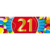 10x 21 Jaar leeftijd stickers verjaardag versiering - Feeststickers