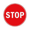 10x Stop veerkeersbord sticker - Feeststickers