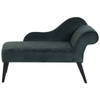 Beliani BIARRITZ - Chaise longue-Groen-Fluweel