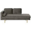 Beliani MIRAMAS - Chaise longue-Grijs-Fluweel