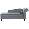 Beliani LUIRO - Chaise longue-Grijs-Fluweel