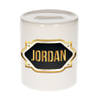 Jordan naam / voornaam kado spaarpot met embleem - Naam spaarpotten