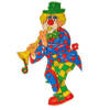 Wanddecoratie carnaval clown 70 cm - Feestdecoratievoorwerp