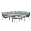 Garden Impressions Dawson lounge dining set 6-delig - donker grijs