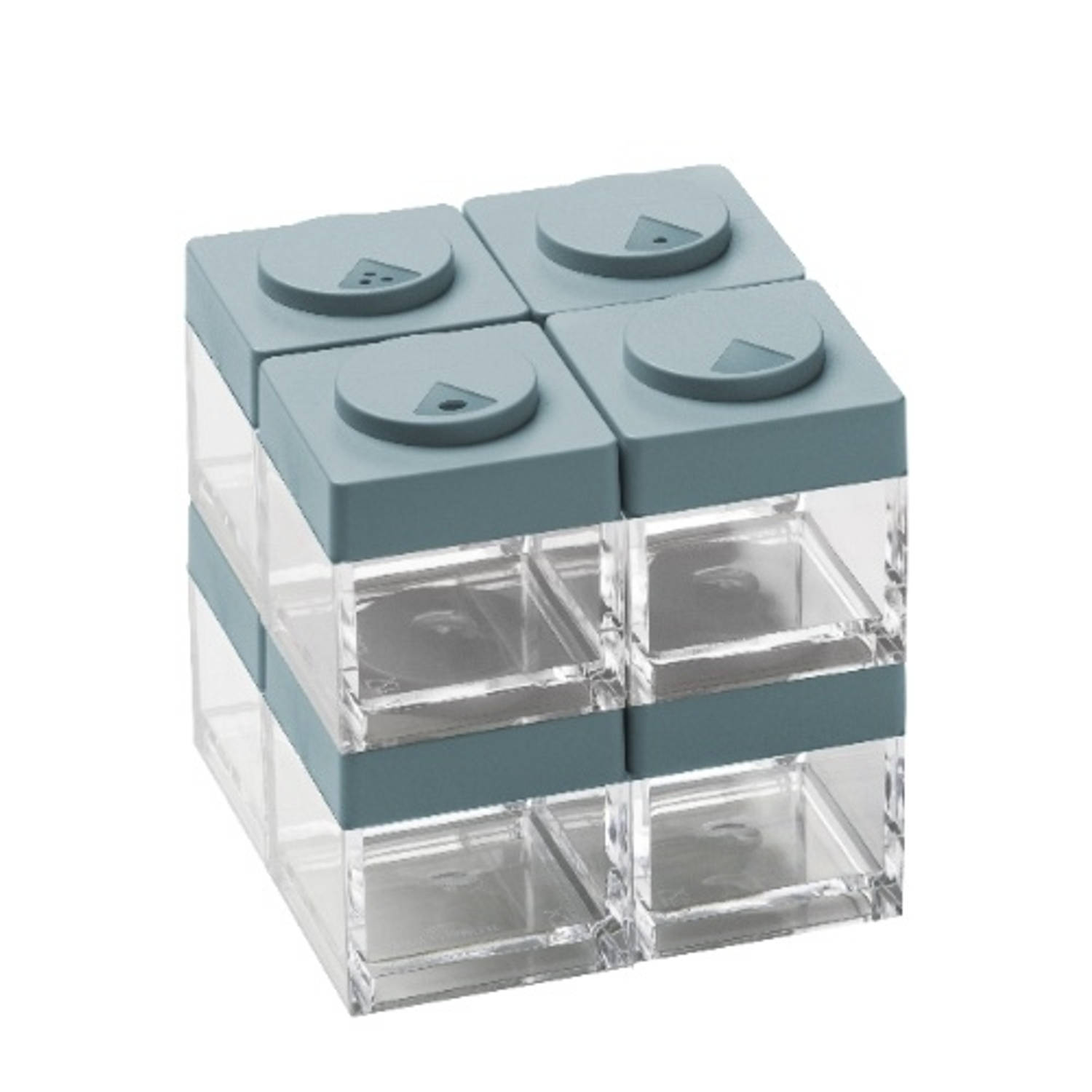 Stapelbare Brickstore bewaarcontainer, 0,1L, Blauw - Kunststof - Omada ...