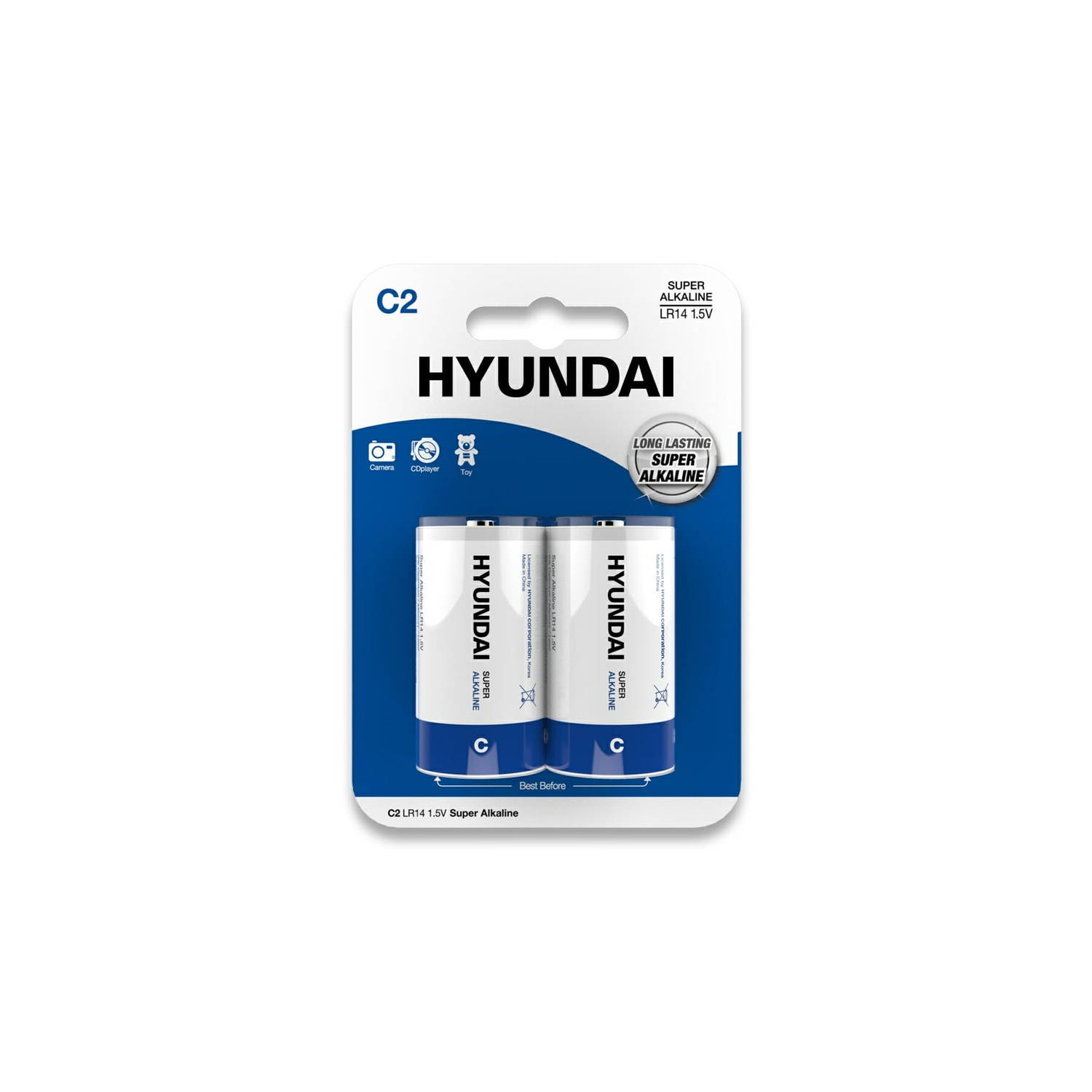 Hyundai Batteries - Super Alkaline C batterijen - 2 stuks