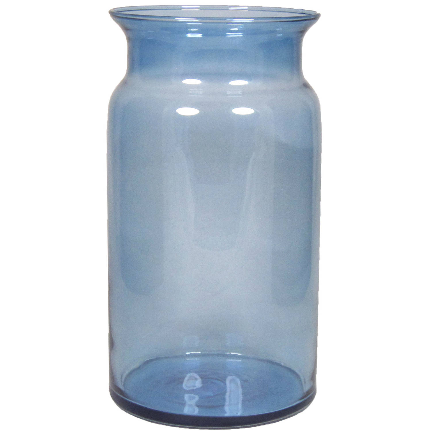 Scheur pil Ontstaan Glazen melkbus vaas/vazen blauw 7 liter smalle hals 16 x 29 cm - Vazen |  Blokker