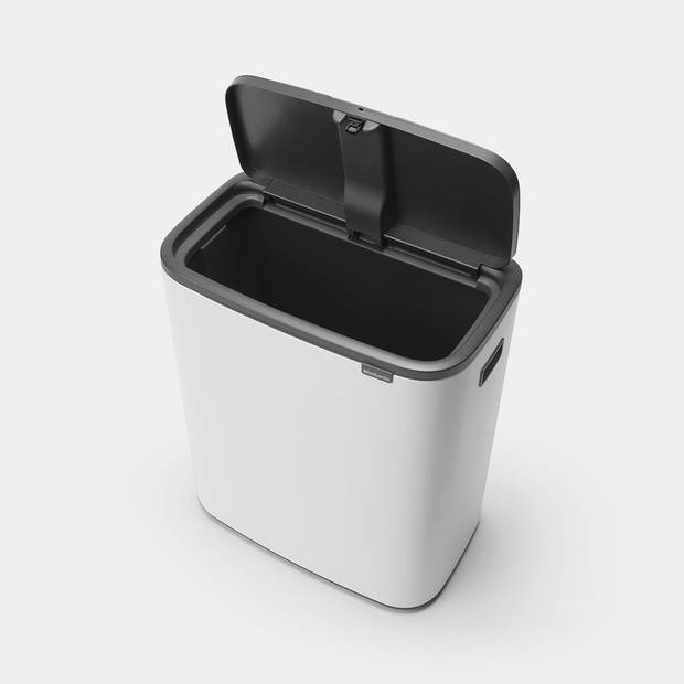 Brabantia Bo Touch Bin afvalemmer 60 liter met kunststof binnenemmer - White