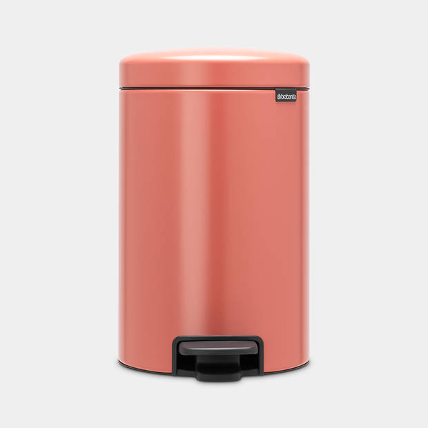 Brabantia newIcon pedaalemmer 12 liter met kunststof binnenemmer - Terracotta Pink