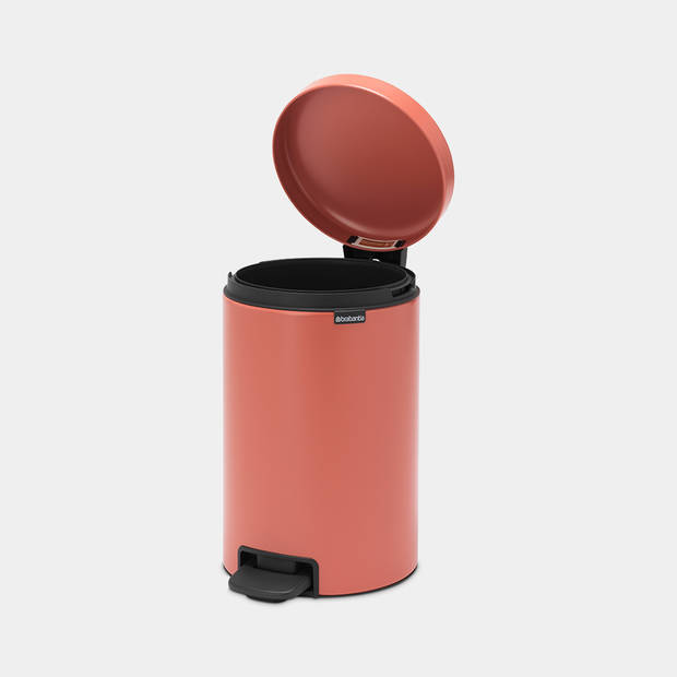 Brabantia newIcon pedaalemmer 12 liter met kunststof binnenemmer - Terracotta Pink