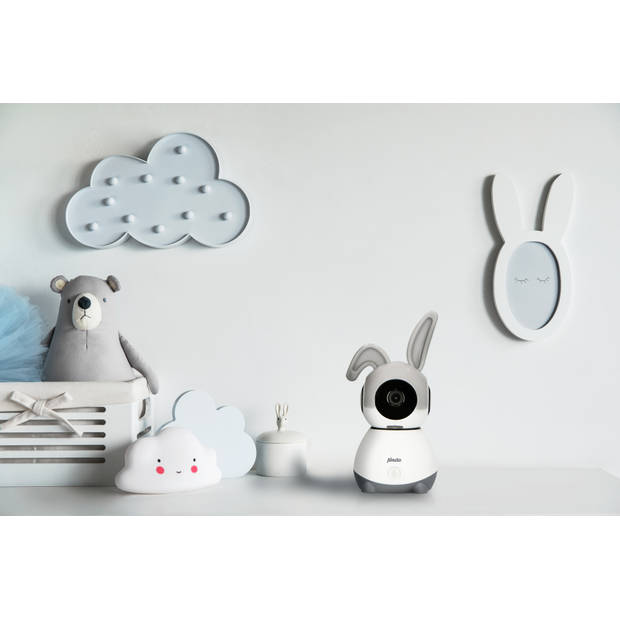 Wifi babyfoon met op afstand beweegbare camera Alecto Wit-Antraciet