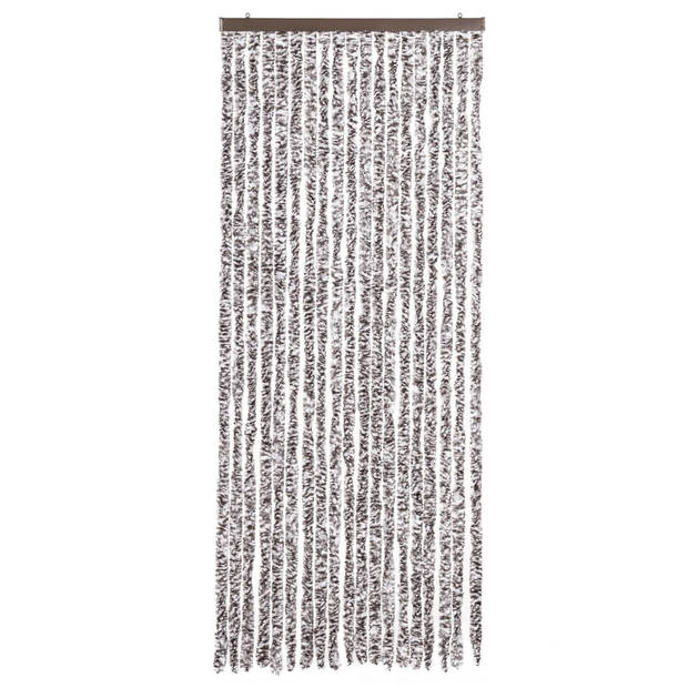 vidaXL Vliegengordijn 56x200 cm chenille bruin en beige