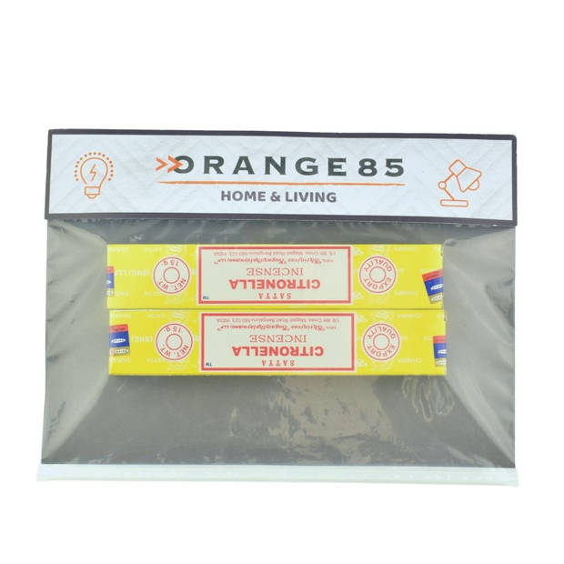Orange85 Wierook Stokjes - Citronella - 2 Doosjes - Frisse Geur - Ontspanning - Rustgevend