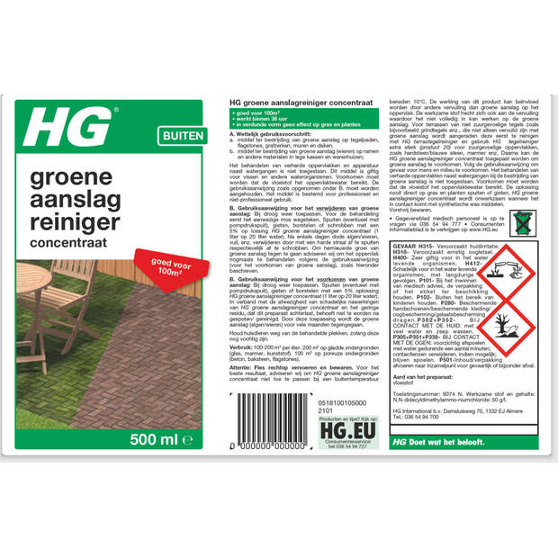 HG groene aanslag reiniger 500 ml