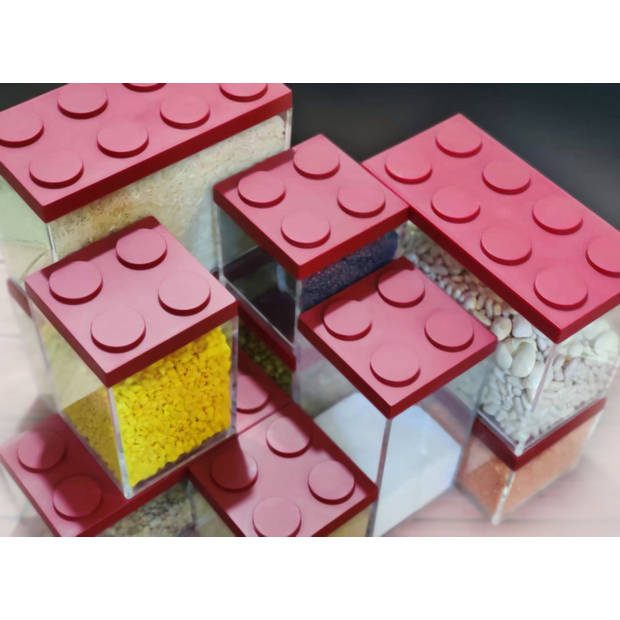 Omada - Brickstore - Voorraadpot - Stapelbaar - Modulair - 2 liter - Wit