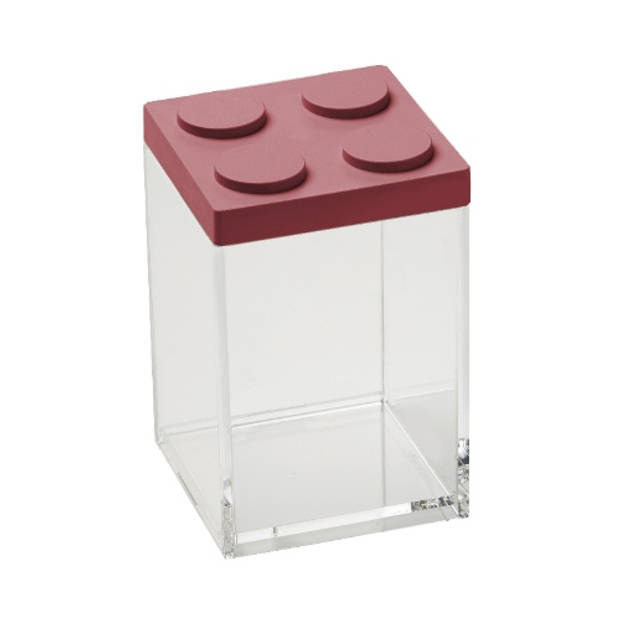 Omada - Stapelbare Brickstore bewaarcontainer, 1L, Rood - Kunststof - Omada