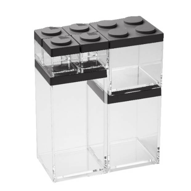 Omada - Brickstore Opbergbox 0,5 liter - Kunststof - Transparant