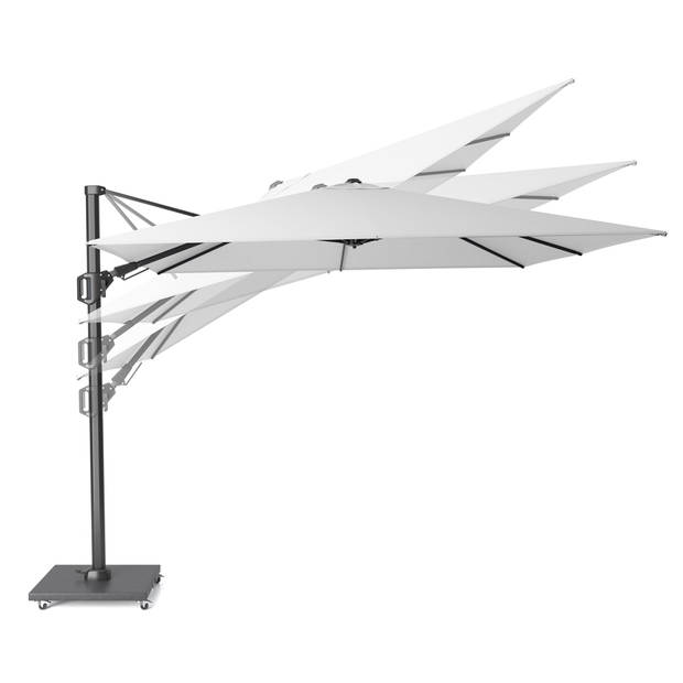 Platinum Challenger rechthoek parasol T2 Premium - 3,5 x 2,6 m. -black