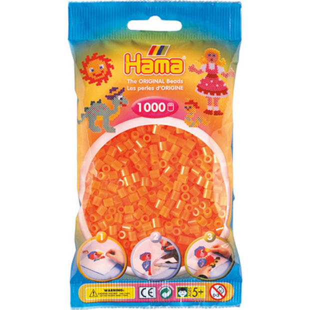 Hama Strijkkralen Hama 1000 Stuks Oranje Neon