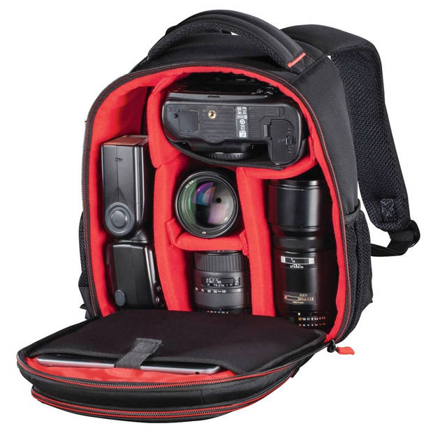 Hama Camera-rugzak Miami 150 Zwart/rood