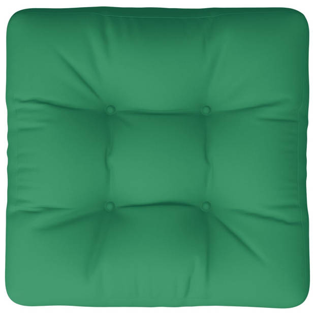 The Living Store Palletkussen - groen - 60x60x12 cm - UV-bestendig polyester - waterafstotend