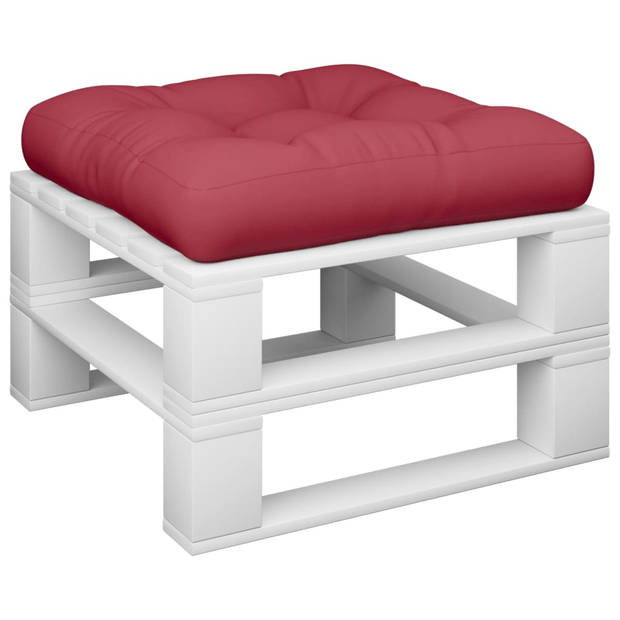 The Living Store Palletkussen - 58 x 58 x 10 cm - Polyester - Rood