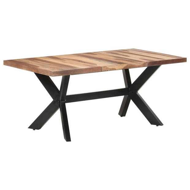 vidaXL Eettafel 180x90x75 cm massief hout met honingkleurige afwerking