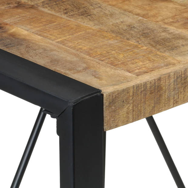 vidaXL Eettafel 80x80x75 cm ruw mangohout