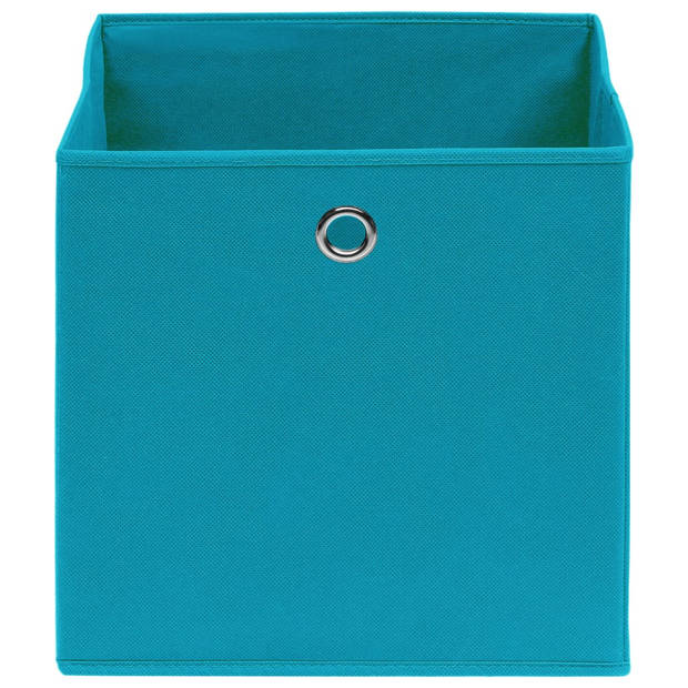 vidaXL Opbergboxen 4 st 28x28x28 cm nonwoven stof babyblauw