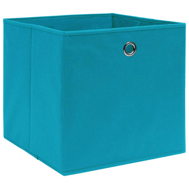 vidaXL Opbergboxen 10 st 28x28x28 cm nonwoven stof babyblauw